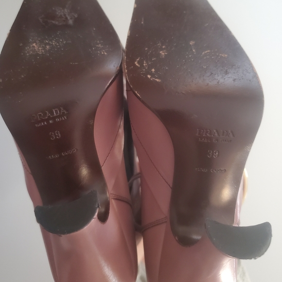 💯 Prada Vero Cuoio Ankle Strap Heels - Picture 8 of 16